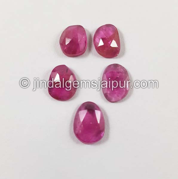 Rubellite Rose Cut Slices